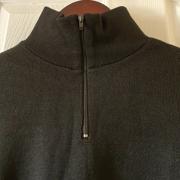 Bp relaxed blue black uneven  stripe mock neck sweater - Picture 3 of 6